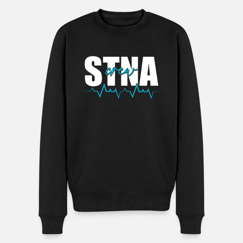 STNA Staatlich geprüfte Pflegeassistentin - Männer Premium Bio Pullover - Schwarz