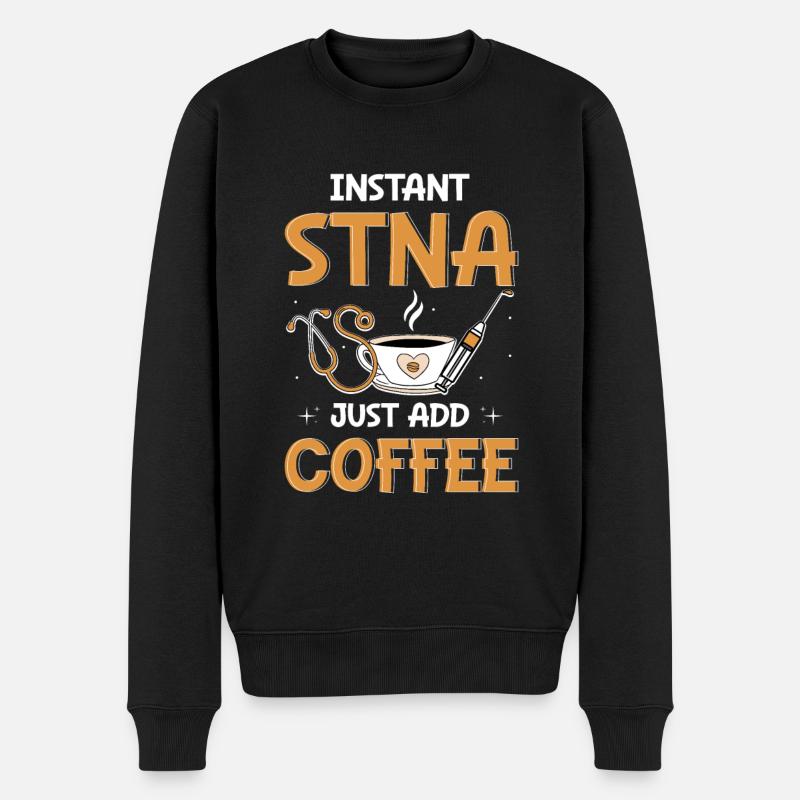 STNA Staatlich geprüfte Pflegeassistentin - Männer Premium Bio Pullover - Schwarz