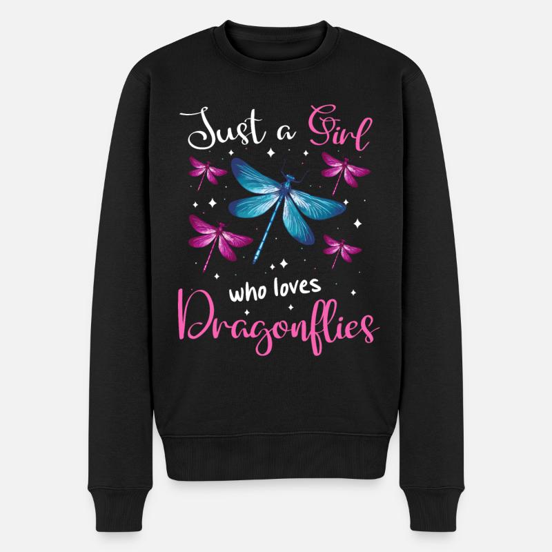 Libellule Libellules Insectes Nature - Pull Premium bio Homme - noir