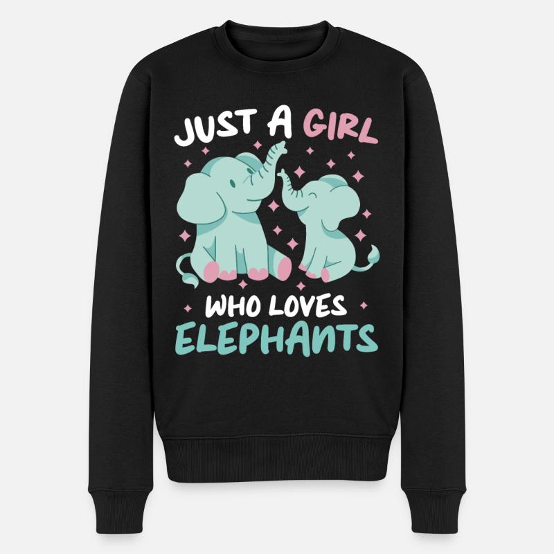 Éléphant Animal Éléphant Zoo - Pull Premium bio Homme - noir
