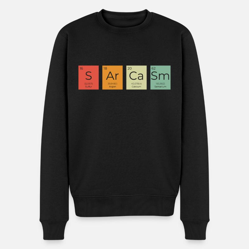Drôle, sarcasme, humour sarcastique, ironie - Pull Premium bio Homme - noir
