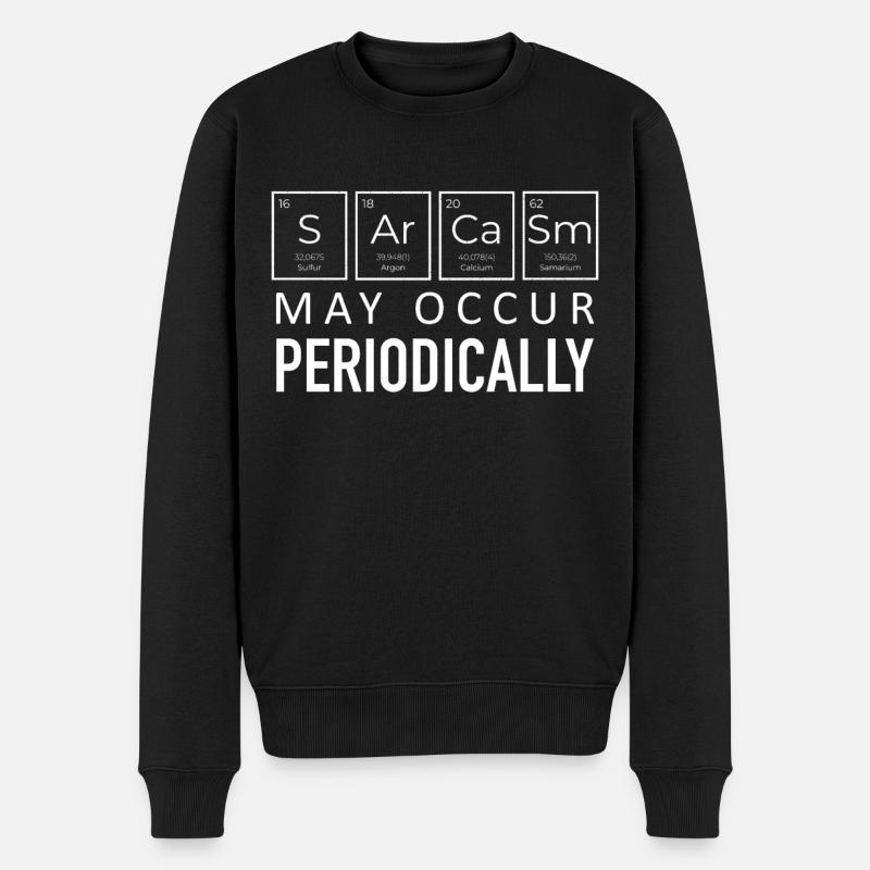 Lustig Sarkasmus sarkastischer Humor Ironie - Männer Premium Bio Pullover - Schwarz