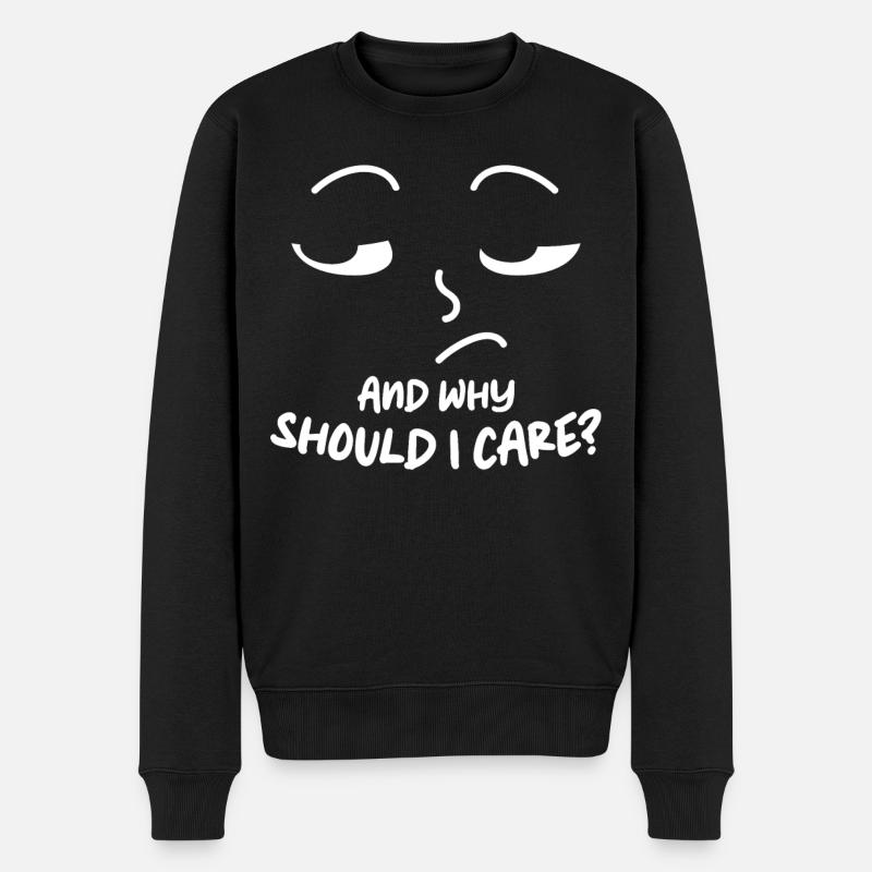 Lustig Sarkasmus sarkastischer Humor Ironie - Männer Premium Bio Pullover - Schwarz