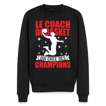 Le Coach De Basket Qui Crée Des Champions - Pull Premium bio Homme - noir - Devant - Nico (187cm)