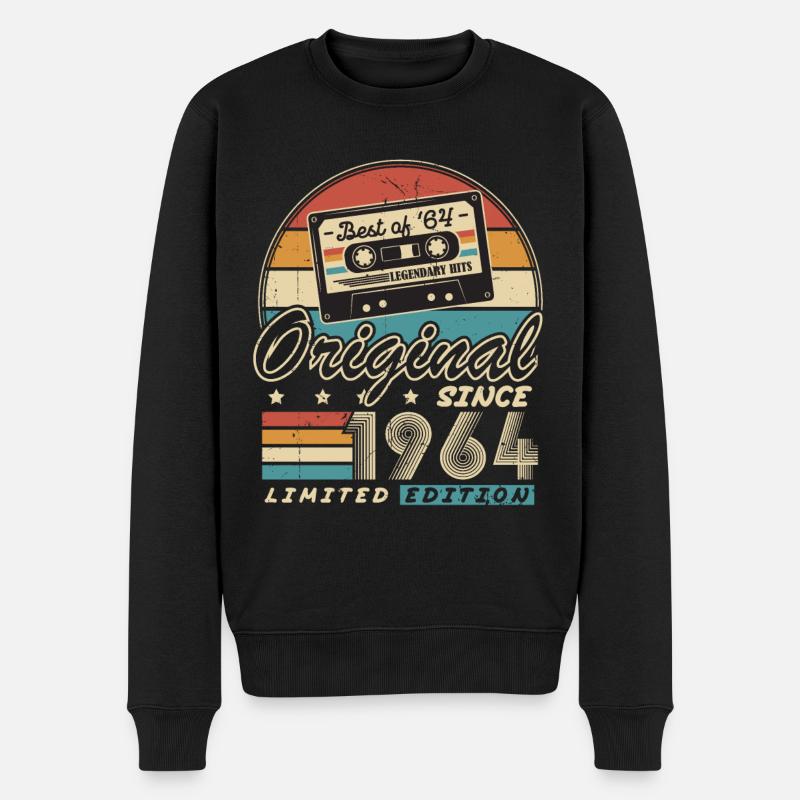 Original seit 1964 Vintage Geschenk Geburtstag - Männer Premium Bio Pullover - Schwarz