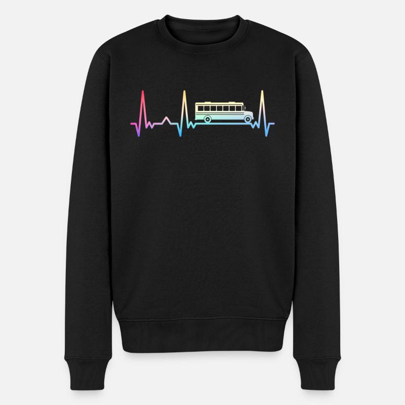 Bus Busfahrer Schulbus - Männer Premium Bio Pullover - Schwarz