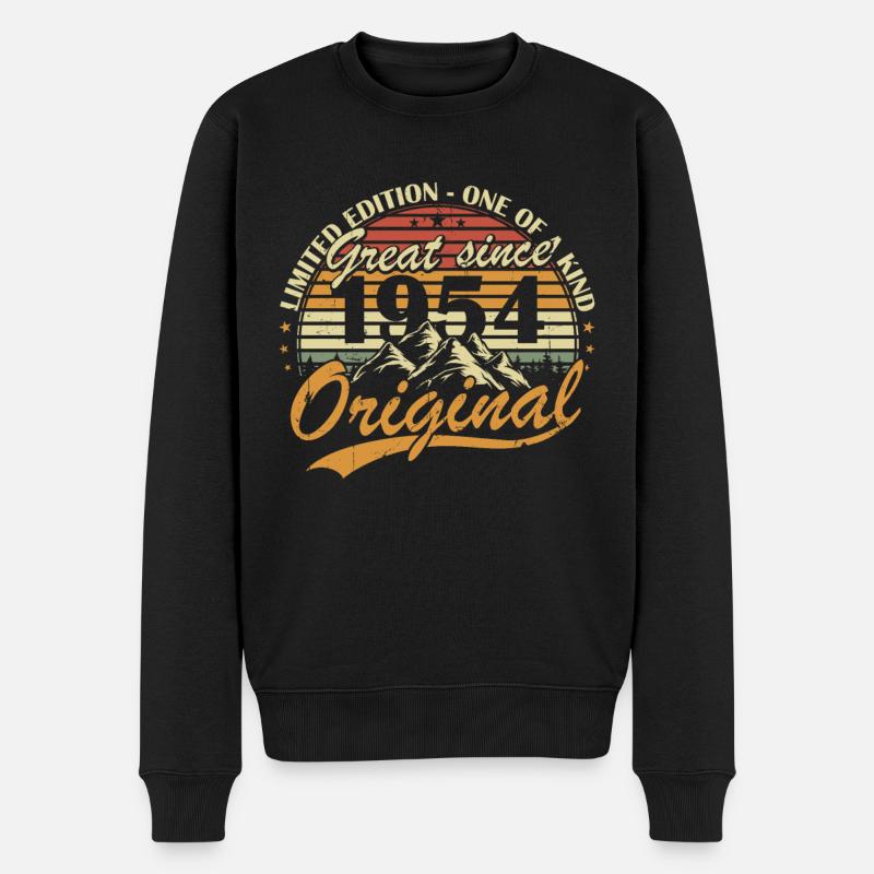 Original 1954 Jahrgang Retro Geburtstags Geschenk - Männer Premium Bio Pullover - Schwarz