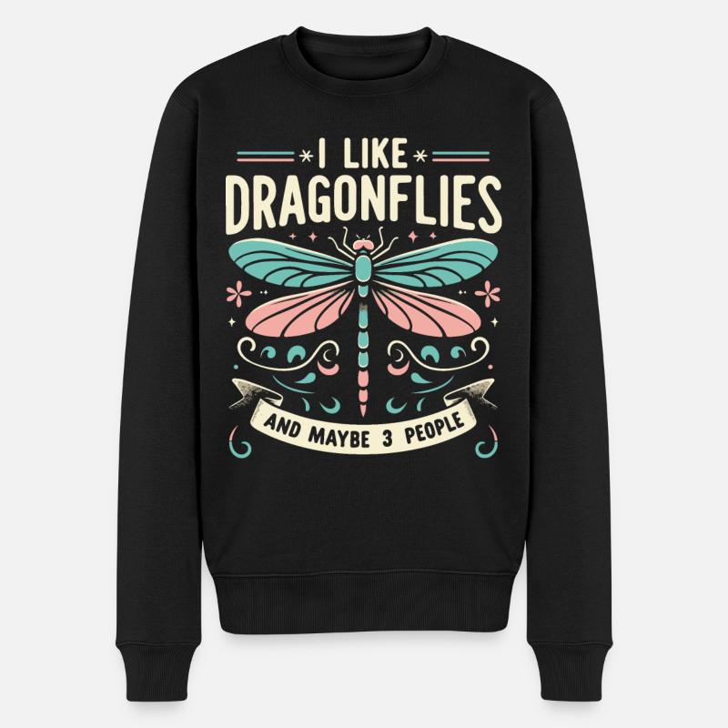 libellule libellules insectes nature - Pull Premium bio Homme - noir