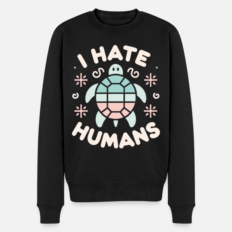 Turtle Sea Turtle Turtle Animal - Men's Premium Organic Jumper - black