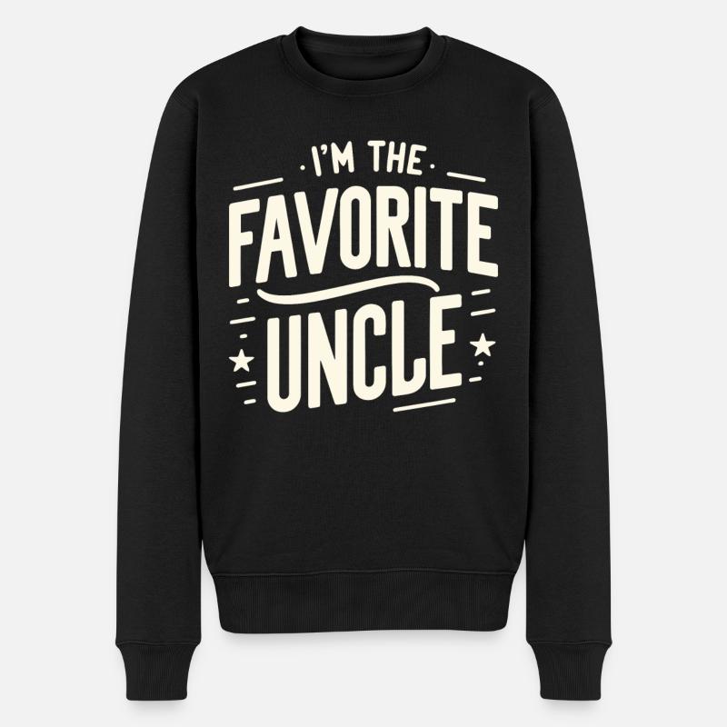 Onkel Fmilie Großonkel Onkels - Männer Premium Bio Pullover - Schwarz