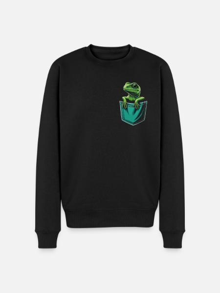 Lizard Reptile Lizards Animal - Men's Premium Organic Jumper - black