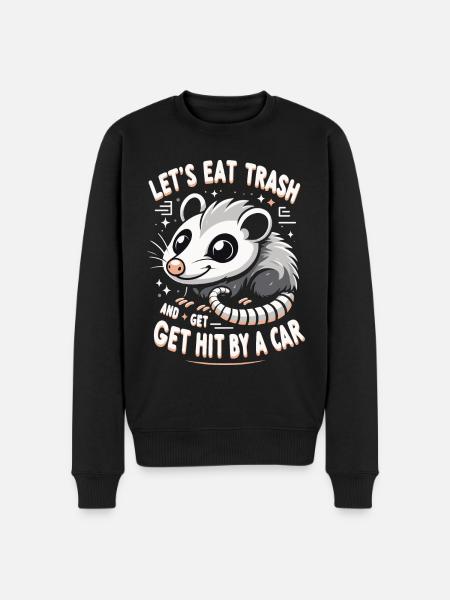 Opossum Possum Animal - Men's Premium Organic Jumper - black