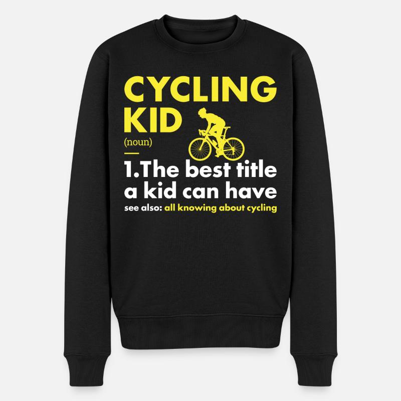 Sport Kid Cycling - Männer Premium Bio Pullover - Schwarz
