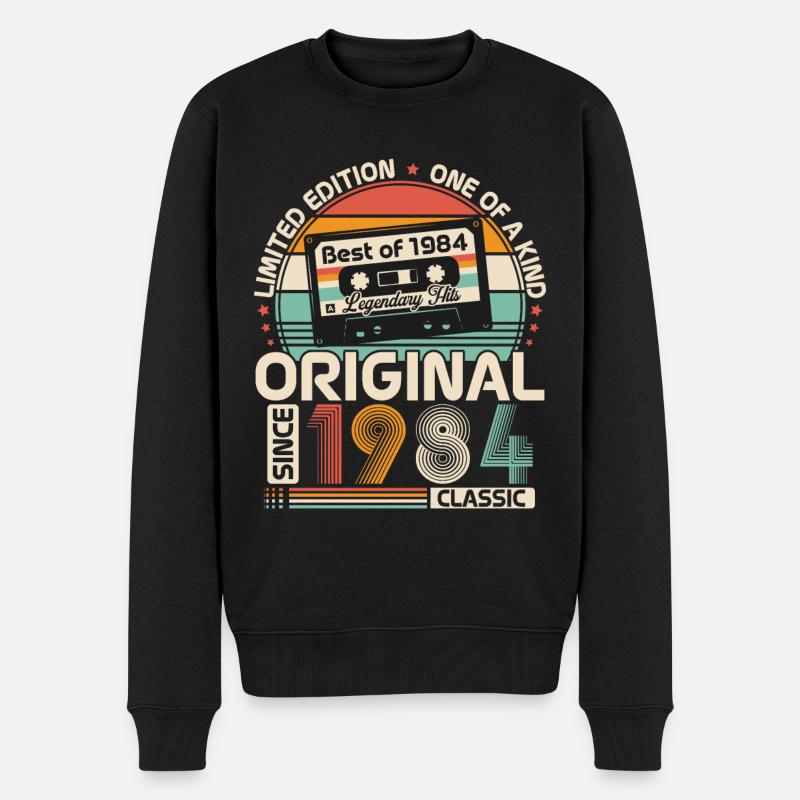 Original 1984 Vintage Cadeau Anniversaire Rétro - Pull Premium bio Homme - noir