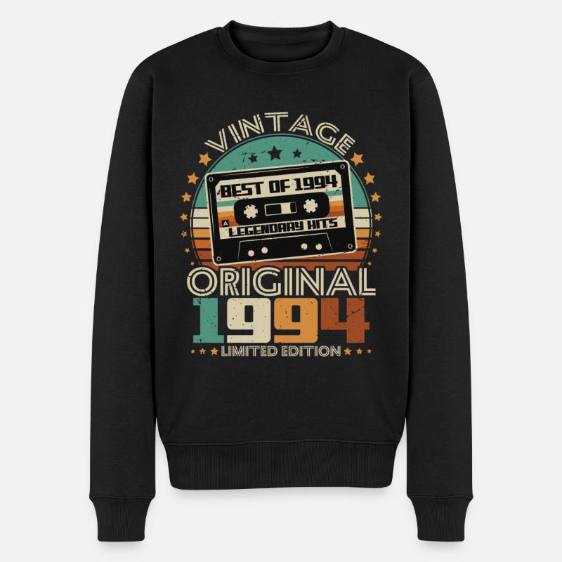 Original 1994 Vintage Retro Jubiläumsgeschenk - Männer Premium Bio Pullover - Schwarz