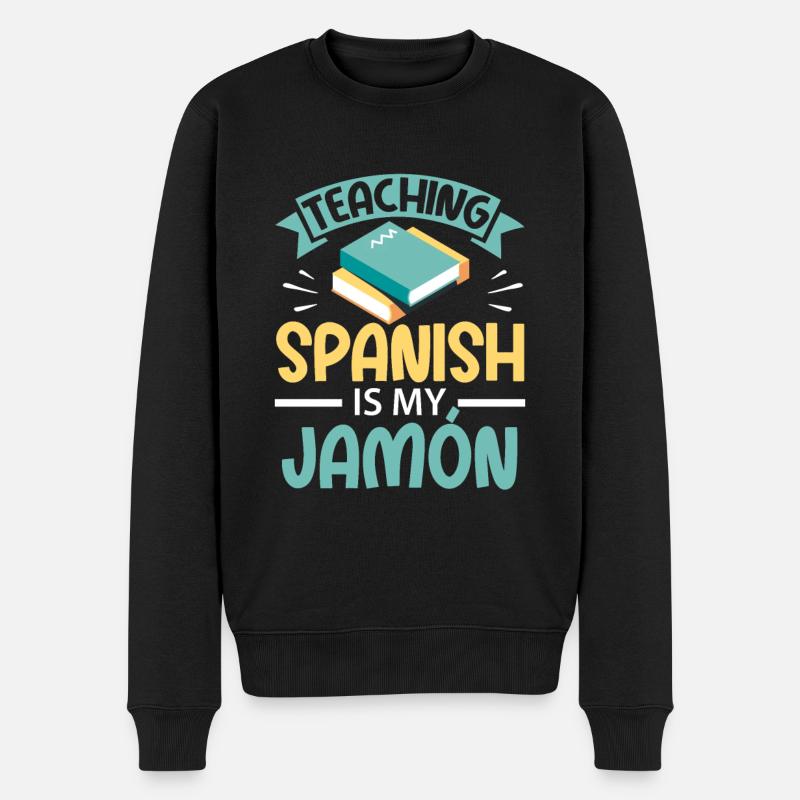 Professeur d’espagnol Maestra Professeur bilingue - Pull Premium bio Homme - noir
