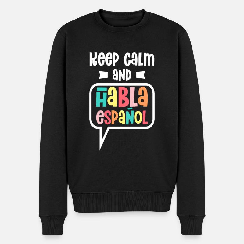 Spanischlehrerin Maestra Bilinguale Lehrerin - Männer Premium Bio Pullover - Schwarz