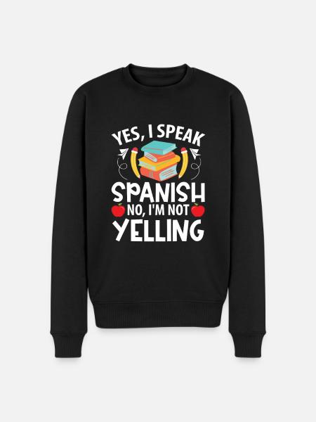 Spanischlehrerin Maestra Bilinguale Lehrerin - Männer Premium Bio Pullover - Schwarz