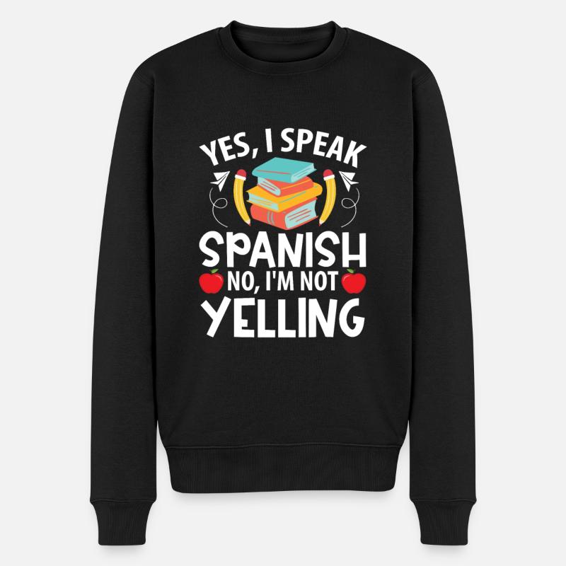 Spanischlehrerin Maestra Bilinguale Lehrerin - Männer Premium Bio Pullover - Schwarz