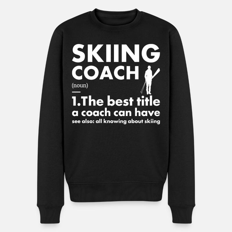 Coach sportif Ski - Pull Premium bio Homme - noir