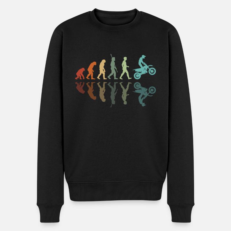 Motocross Entwicklung - Männer Premium Bio Pullover - Schwarz