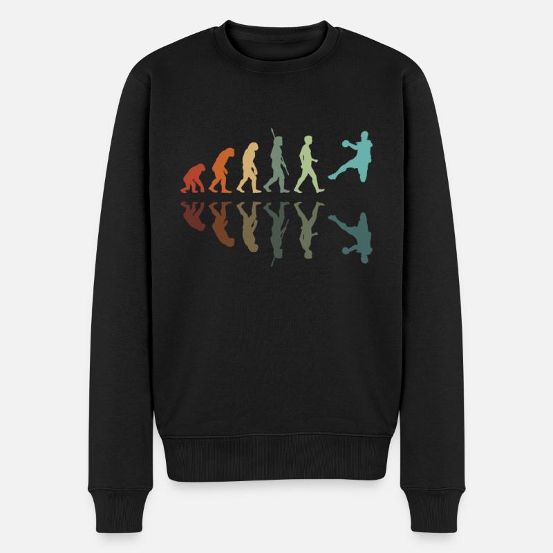 Handball-Evolution - Männer Premium Bio Pullover - Schwarz
