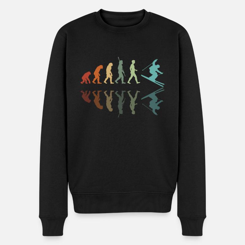 Ski Entwicklung - Männer Premium Bio Pullover - Schwarz