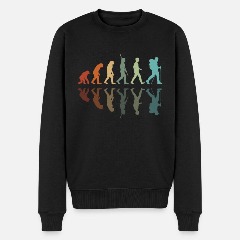 Wandern Entwicklung - Männer Premium Bio Pullover - Schwarz