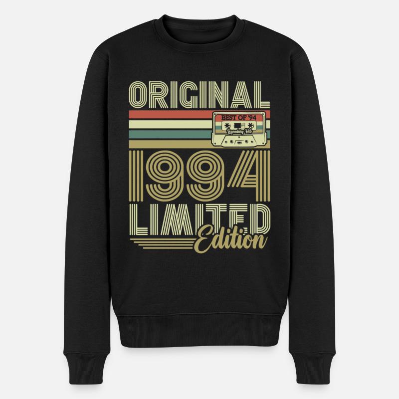 Original 1994 Vintage Retro Geburtstagsgeschenk - Männer Premium Bio Pullover - Schwarz
