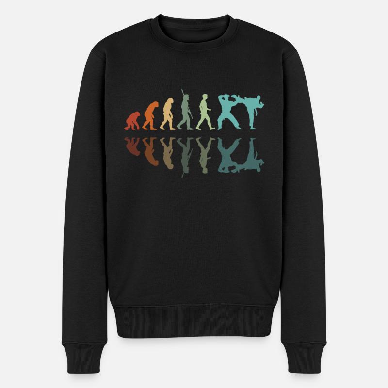Karate Evolution - Männer Premium Bio Pullover - Schwarz