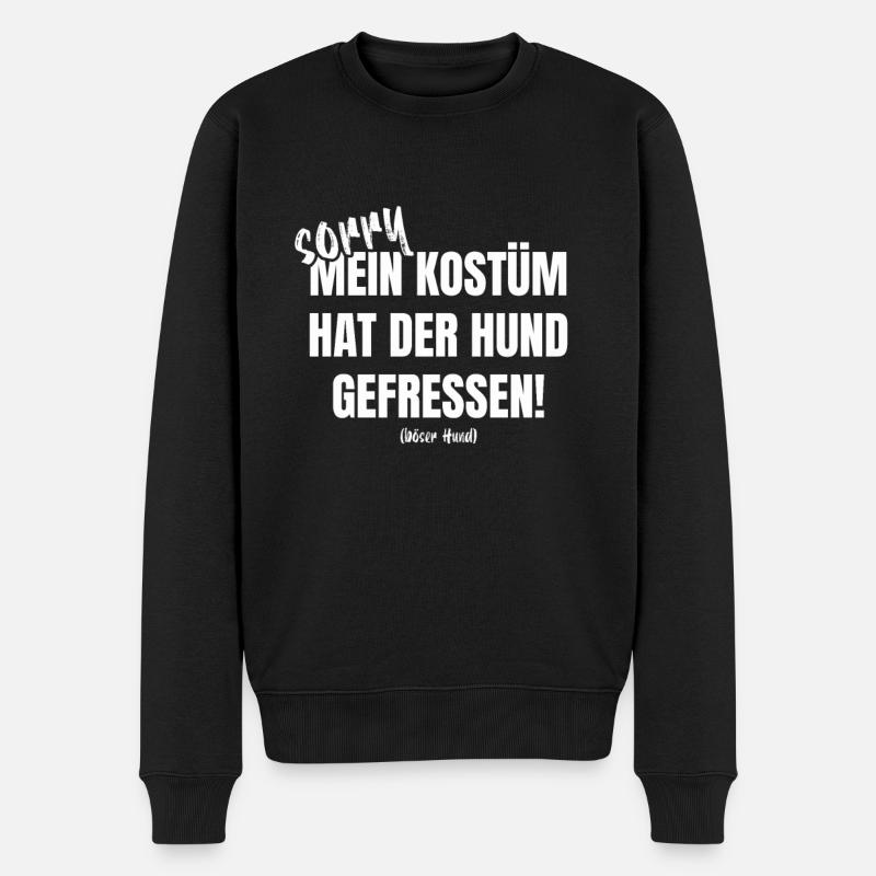 Kostüm Hat Hund Gefressen Karneval Fasching - Männer Premium Bio Pullover - Schwarz
