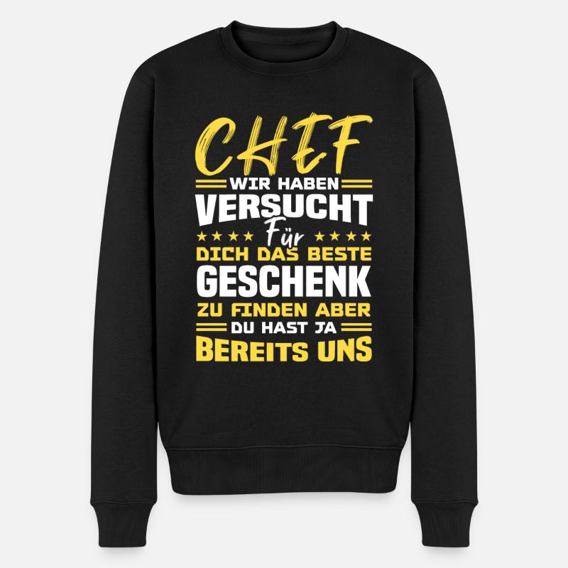 Chef wir haben Versucht das beste Geschenk - Männer Premium Bio Pullover - Schwarz