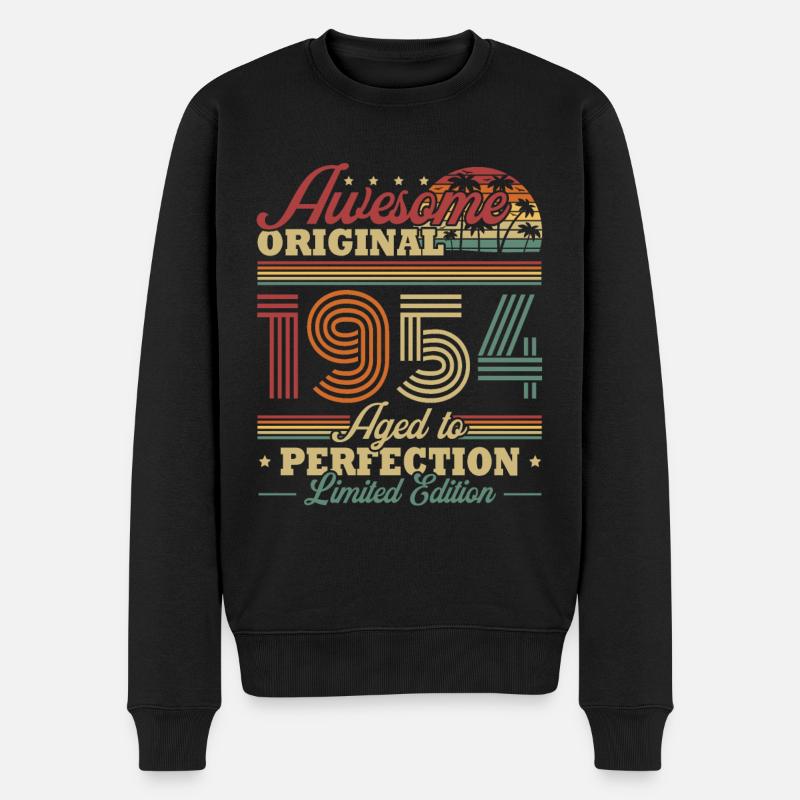 Original 1954 Vintage Rétro Cadeau Anniversaire - Pull Premium bio Homme - noir