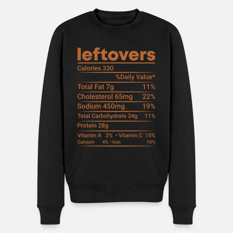 No Waste - Essensreste Nährwerte Check! - Männer Premium Bio Pullover - Schwarz