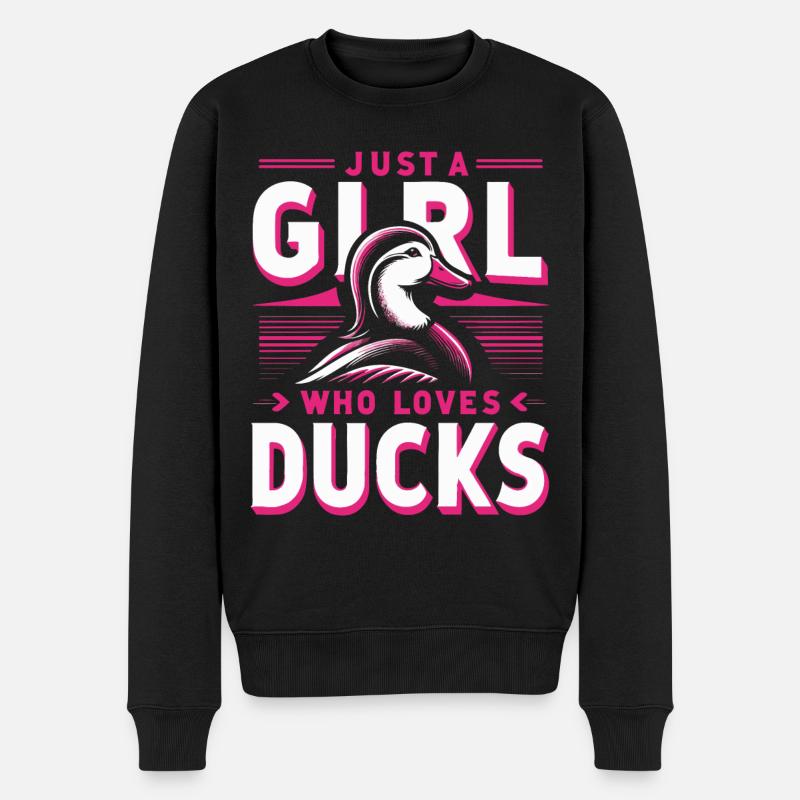 Canard, Canard, Oiseau, Animal, Charlatan - Pull Premium bio Homme - noir