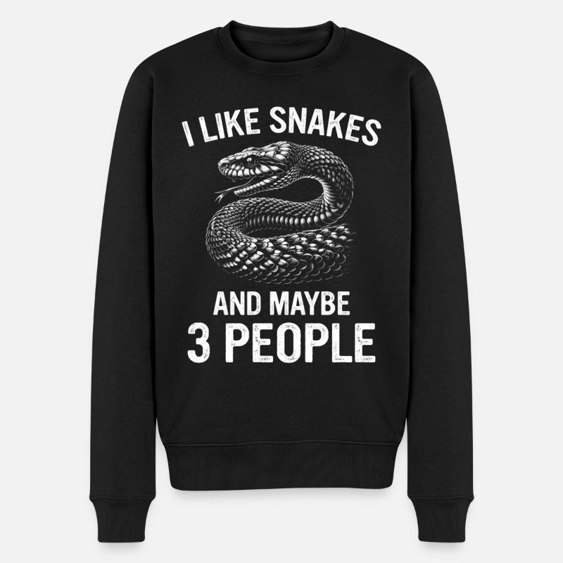 Serpent, Serpent, Animal - Pull Premium bio Homme - noir