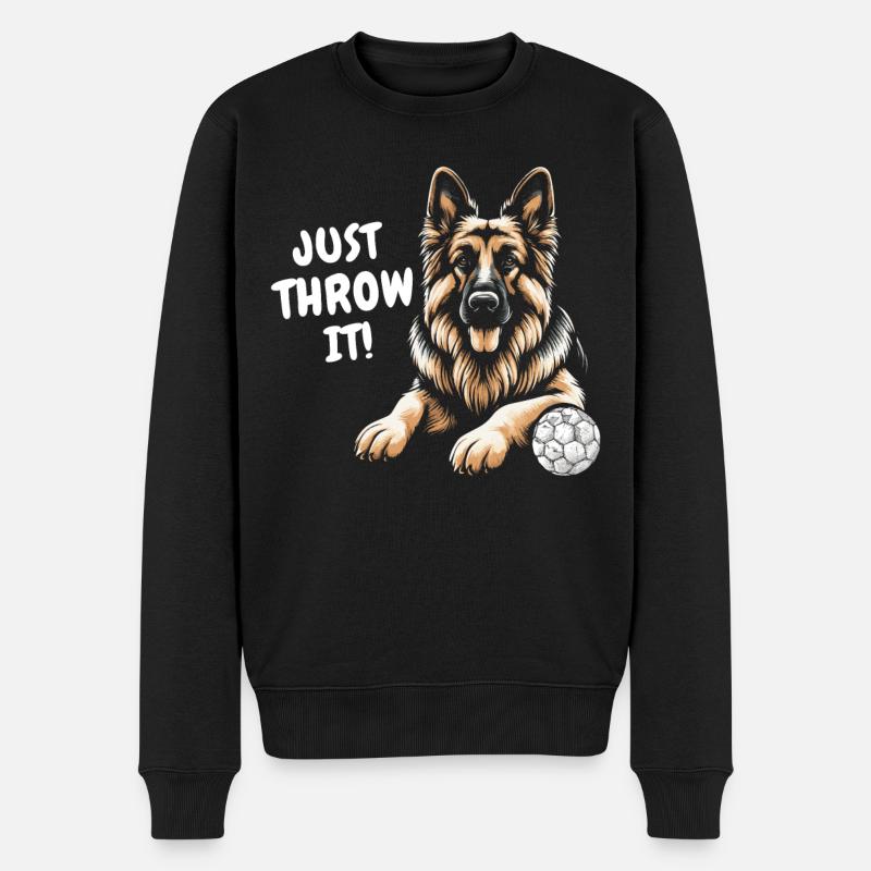 Deutscher Schäferhund Hund Malinois - Männer Premium Bio Pullover - Schwarz