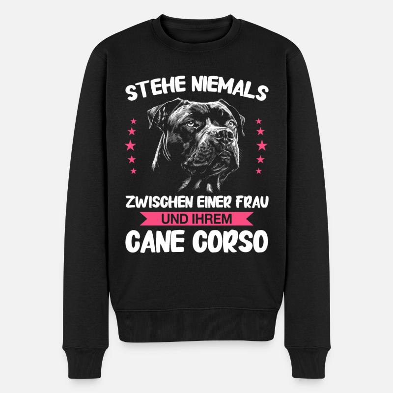 Hunde Cane Corso Italiano Hund - Männer Premium Bio Pullover - Schwarz