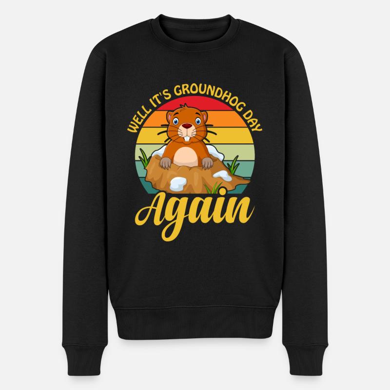Jour de la marmotte - Pull Premium bio Homme - noir