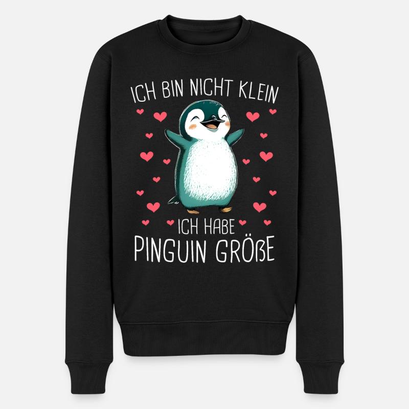 Pingouin, petits pingouins, manchot empereur - Pull Premium bio Homme - noir