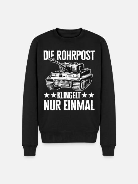 Panzer Kampfpanzer Panzerkampfwagen Panzerfahrer - Männer Premium Bio Pullover - Schwarz