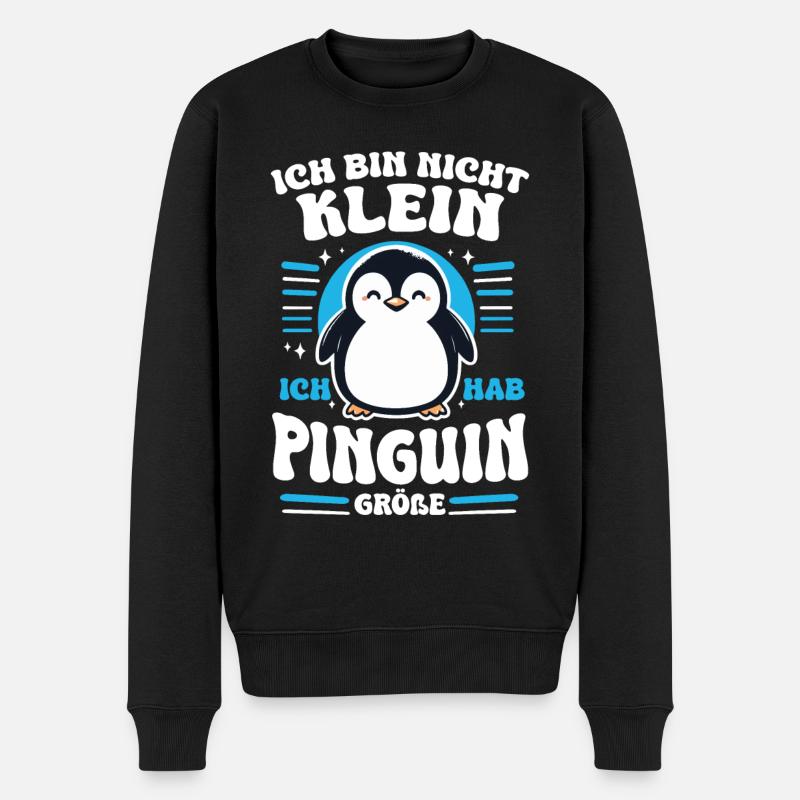 Pingouin, petits pingouins, manchot empereur - Pull Premium bio Homme - noir