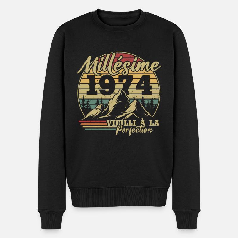 Millésime 1974 - Pull Premium bio Homme - noir