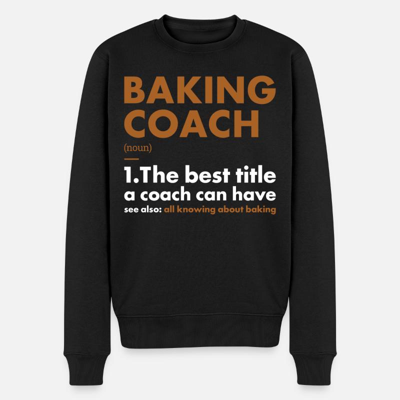 Baker Coach Définition Pâtisserie - Pull Premium bio Homme - noir