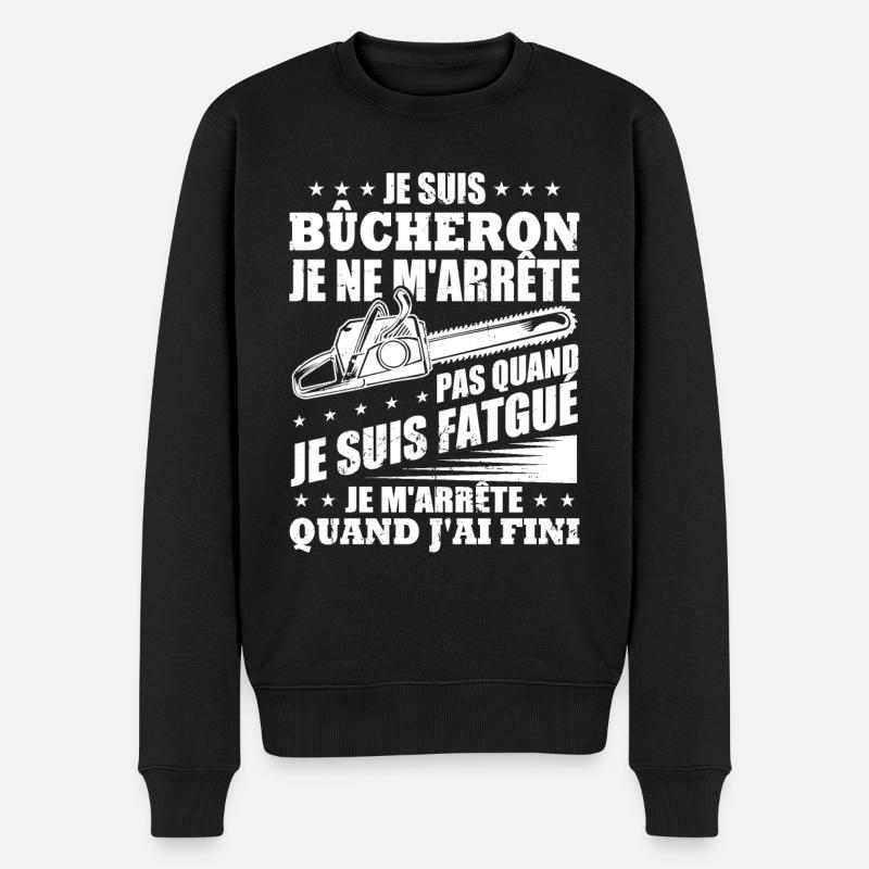 Je suis bûcheron - Pull Premium bio Homme - noir