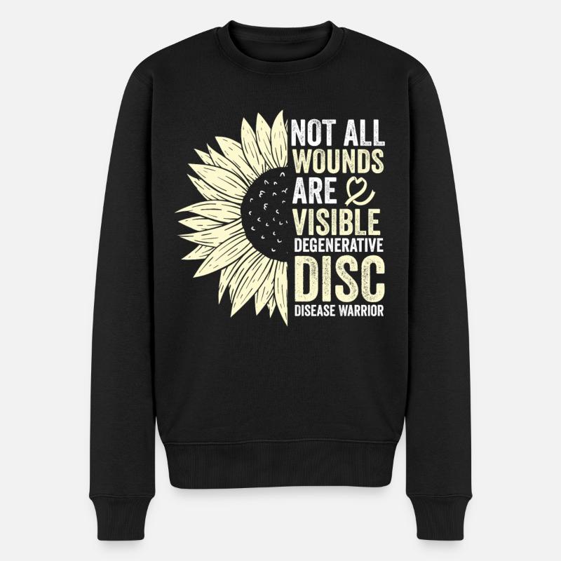 Bandscheibendegeneration Diskose - Männer Premium Bio Pullover - Schwarz