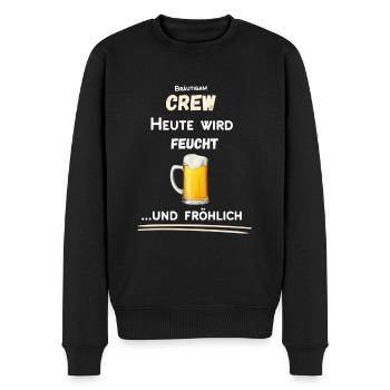 Junggesellenabschied Team Bräutigam Crew - Männer Premium Bio Pullover - Schwarz - Vorne - Nico (187cm)