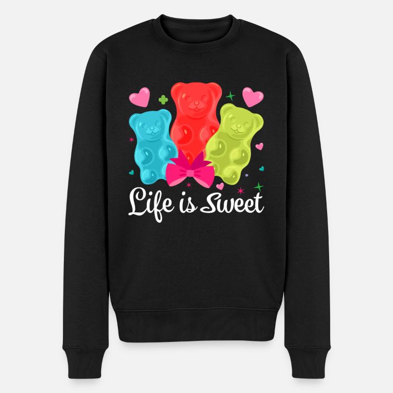 Gümmibären machen das leben süßer - Männer Premium Bio Pullover - Schwarz