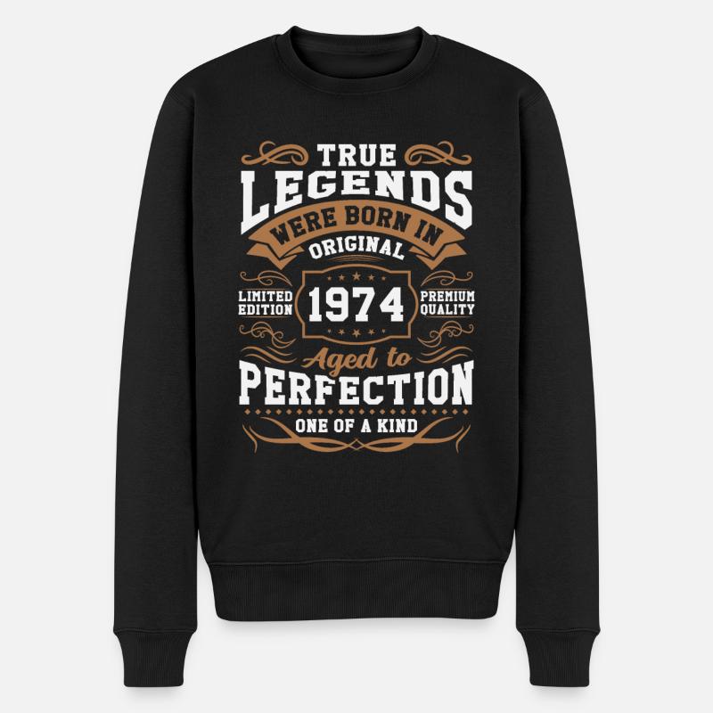Légendes Né en 1974 - Pull Premium bio Homme - noir