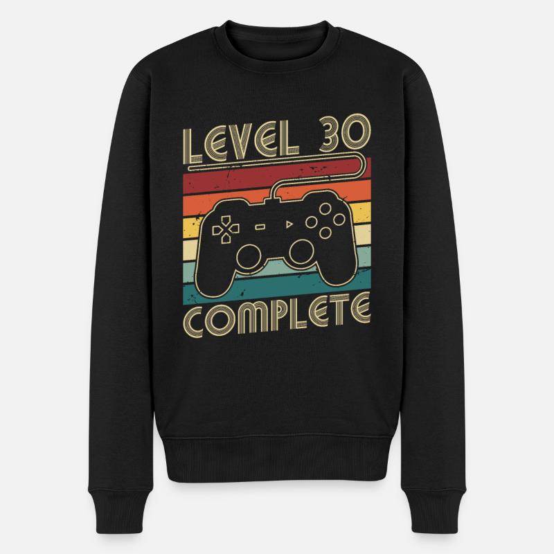 Level 30 Complete 30 Jahre Geburtstags Geschenk - Männer Premium Bio Pullover - Schwarz